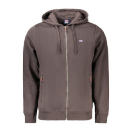 SWEAT-SHIRT MARRON À FERMETURE ÉCLAIR POUR HOMME NORVÈGE 1963