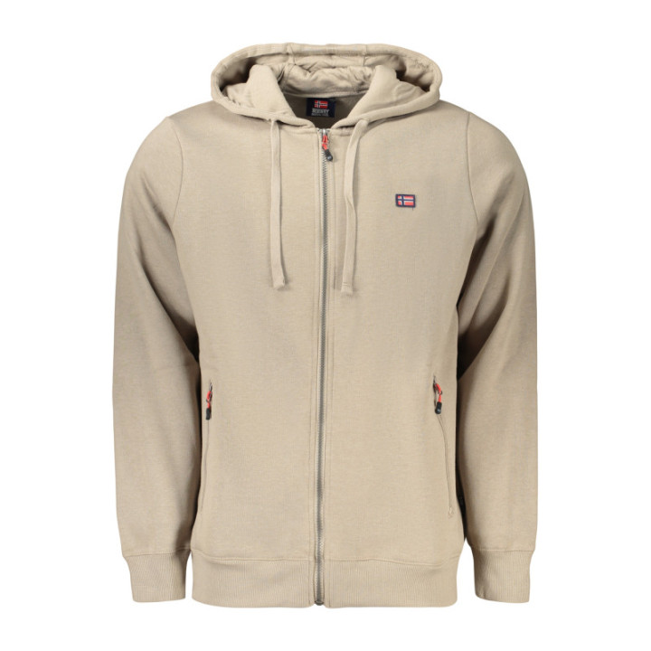 SWEAT-SHIRT MARRON À FERMETURE ÉCLAIR POUR HOMME NORVÈGE 1963