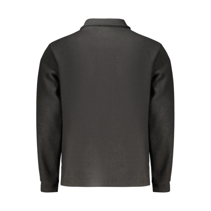 Chemise à manches longues pour homme, motif fusil, noire