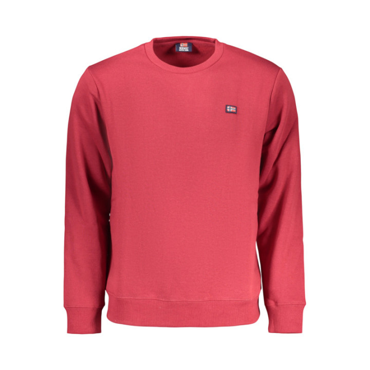 SWEAT-SHIRT ROUGE À FERMETURE ÉCLAIR POUR HOMME NORVÈGE 1963
