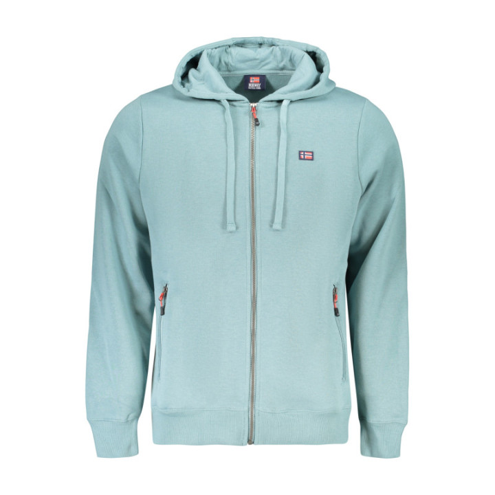 SWEAT-SHIRT VERT À FERMETURE ÉCLAIR POUR HOMME NORVÈGE 1963