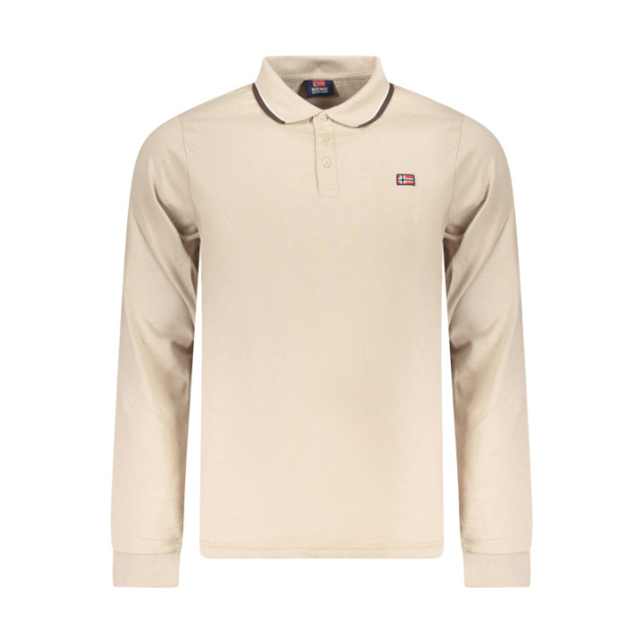 POLO HOMME À MANCHES LONGUES BEIGE NORVÈGE 1963