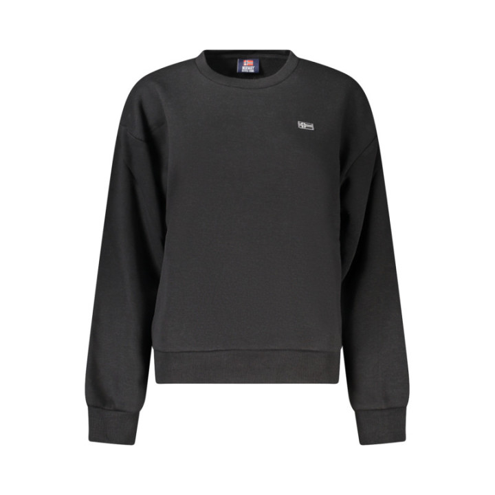 NORVÈGE 1963 SWEAT-SHIRT NOIR À FERMETURE ÉCLAIR POUR FEMME
