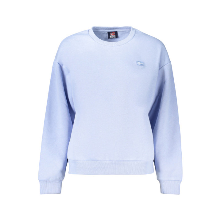 Sweat-shirt zippé pour femme, Norvège 1963, bleu