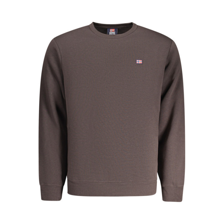 SWEAT-SHIRT MARRON À FERMETURE ÉCLAIR POUR HOMME NORVÈGE 1963