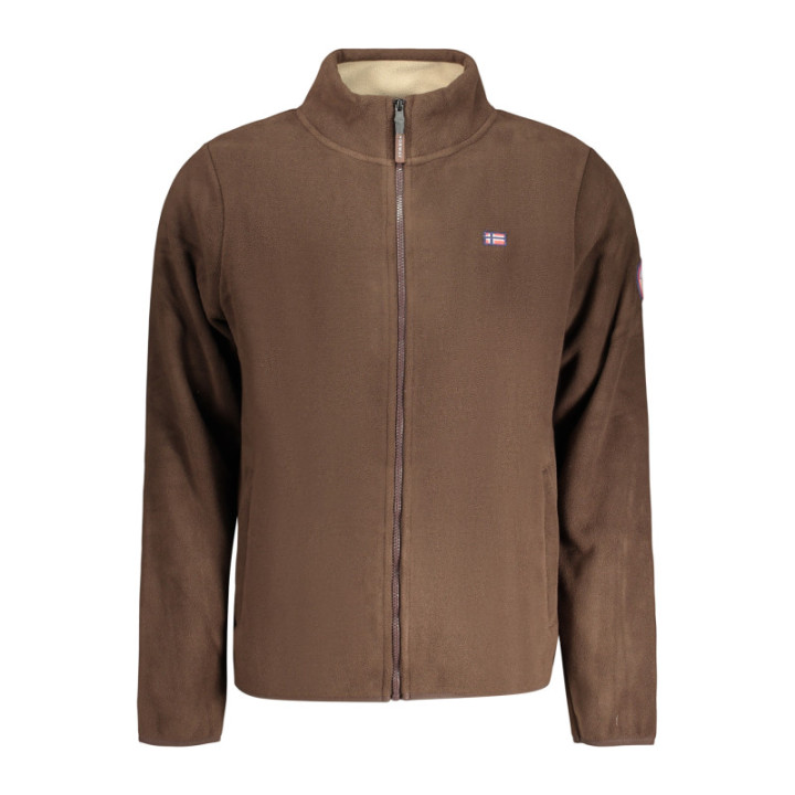 SWEAT-SHIRT MARRON À FERMETURE ÉCLAIR POUR HOMME NORVÈGE 1963