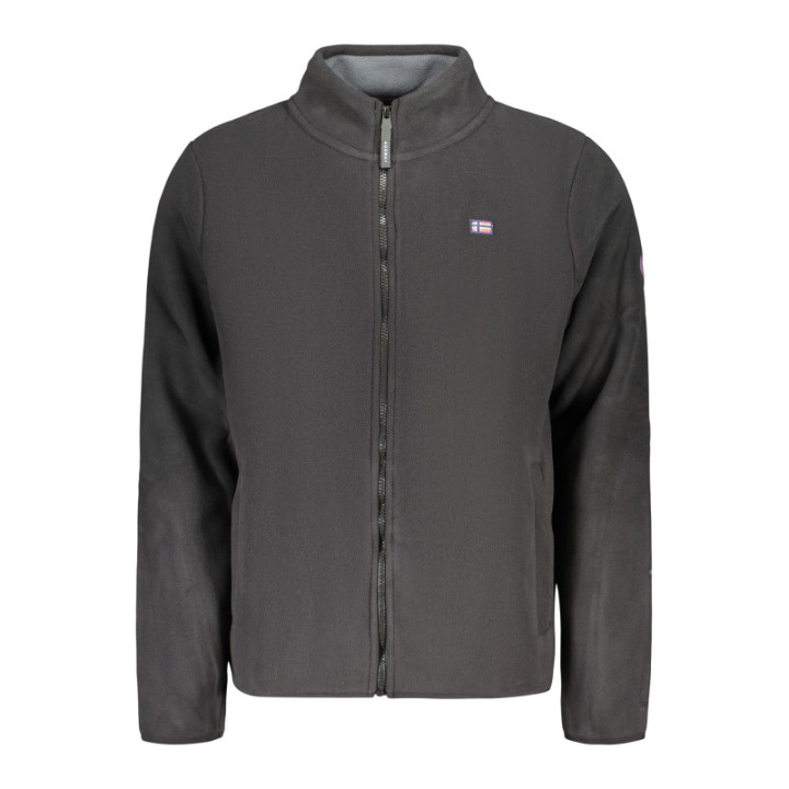 SWEAT-SHIRT NOIR À FERMETURE ÉCLAIR POUR HOMME NORVÈGE 1963