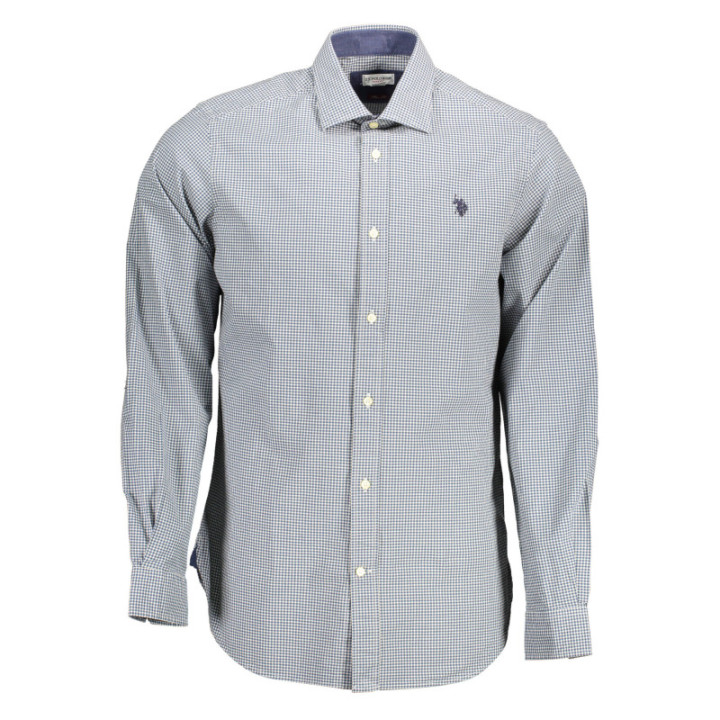 Chemise à manches longues pour homme US Polo Assn., bleue