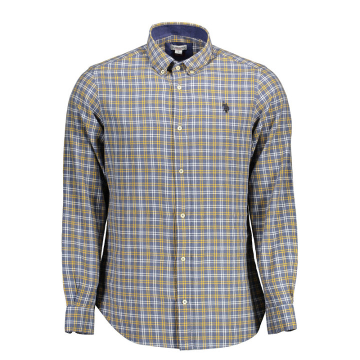 Chemise bleue à manches longues pour homme US POLO ASSN.