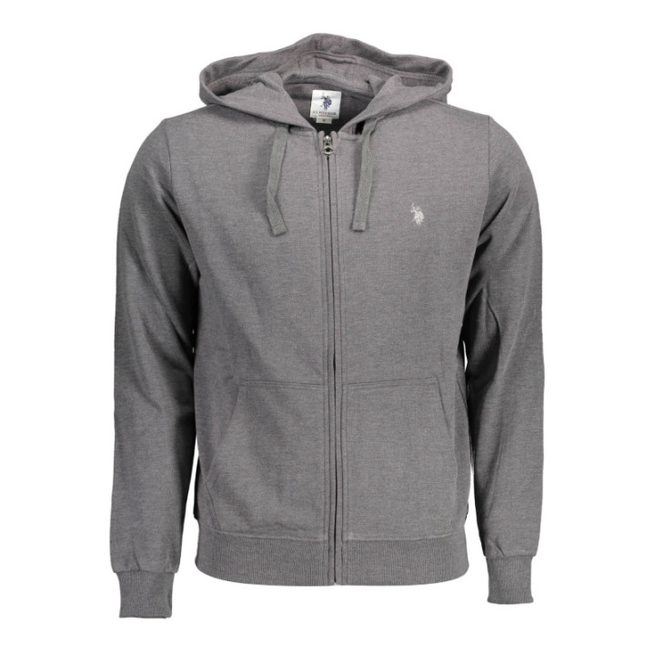 Sweat-shirt zippé gris pour homme US POLO ASSN.