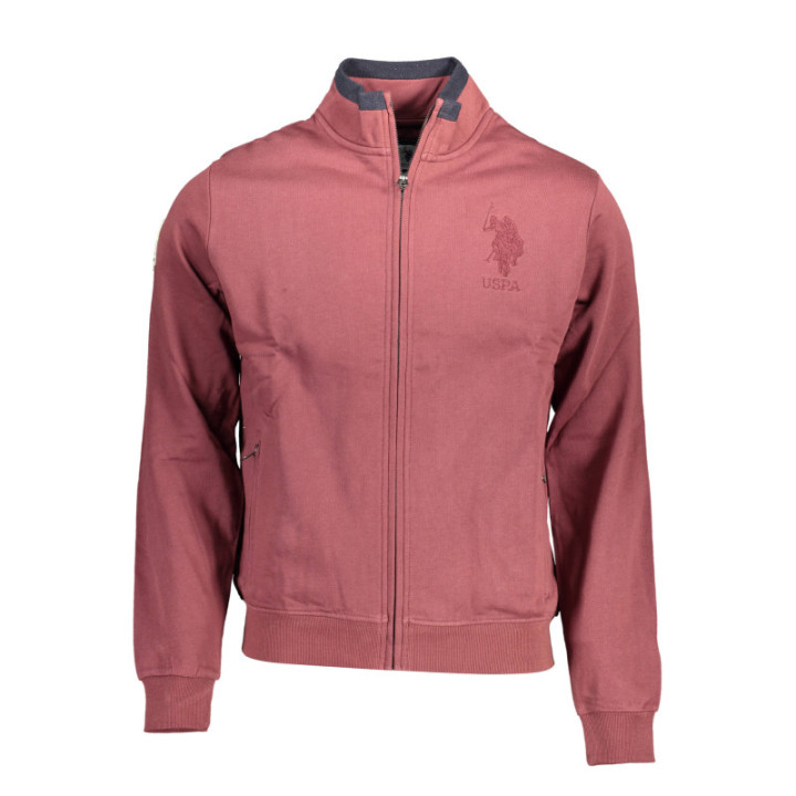 Sweat-shirt zippé violet pour homme US POLO ASSN.
