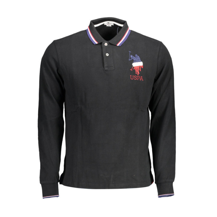 Polo à manches longues pour homme US Polo Assn., noir