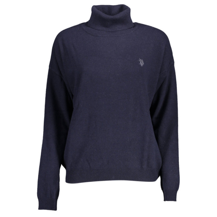 Pull à col roulé bleu pour femme US Polo Assn.