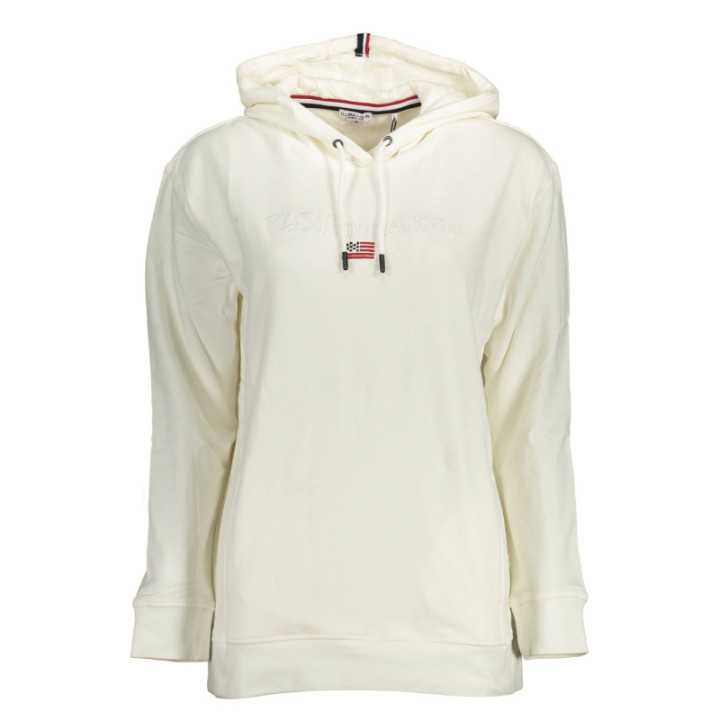 Sweat-shirt blanc zippé pour femme US POLO ASSN.
