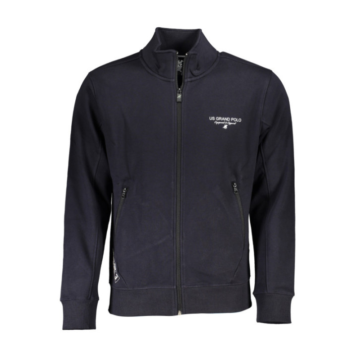 SWEAT-SHIRT BLEU À FERMETURE ÉCLAIR POUR HOMME US GRAND