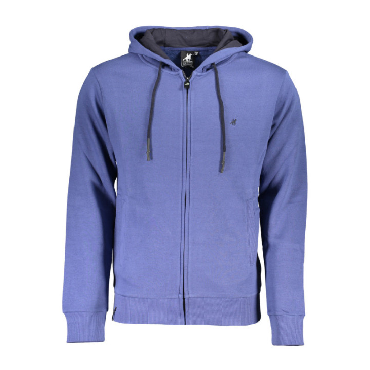 SWEAT-SHIRT BLEU À FERMETURE ÉCLAIR POUR HOMME US GRAND