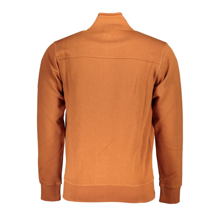SWEAT-SHIRT FERMETURE ÉCLAIR MARRON POUR HOMME US GRAND