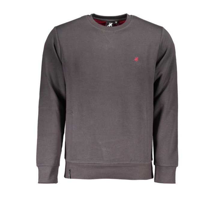 SWEAT-SHIRT GRIS À FERMETURE ÉCLAIR POUR HOMME US GRAND