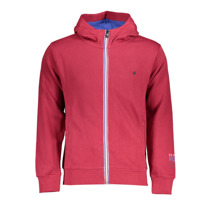 SWEAT-SHIRT FERMETURE ÉCLAIR ROUGE POUR HOMME US GRAND