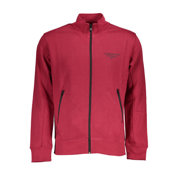 SWEAT-SHIRT FERMETURE ÉCLAIR ROUGE POUR HOMME US GRAND