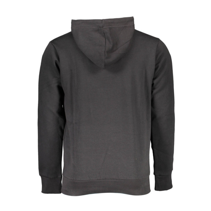 SWEAT-SHIRT NOIR À FERMETURE ÉCLAIR POUR HOMME US GRAND
