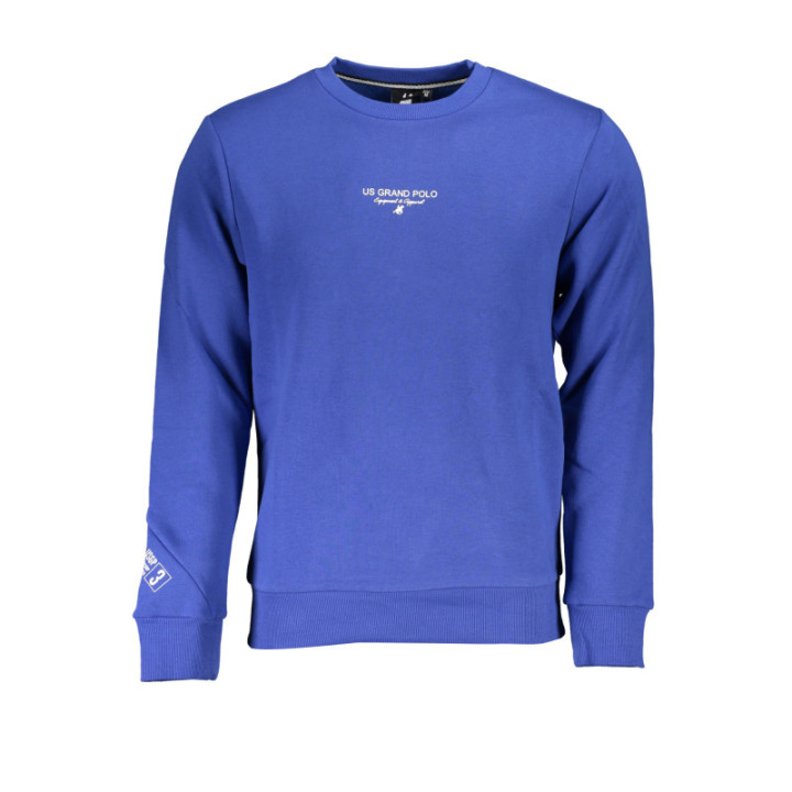 SWEAT-SHIRT BLEU À FERMETURE ÉCLAIR POUR HOMME US GRAND
