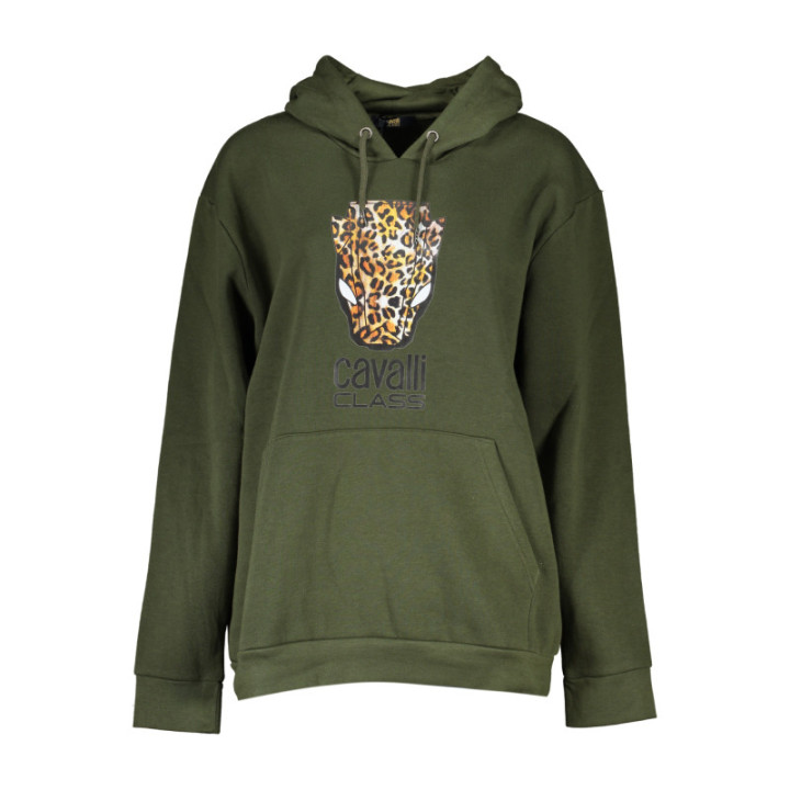 SWEAT-SHIRT SANS FERMETURE FEMME CAVALLI CLASS VERT