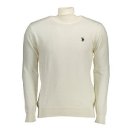 Pull à col roulé blanc pour homme US Polo Assn.