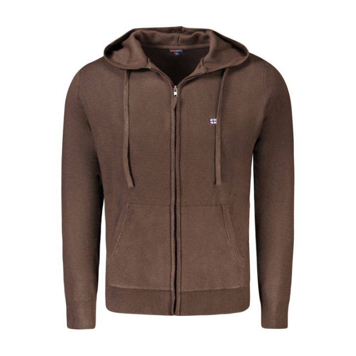 NORVÈGE 1963 CARDIGAN HOMME MARRON