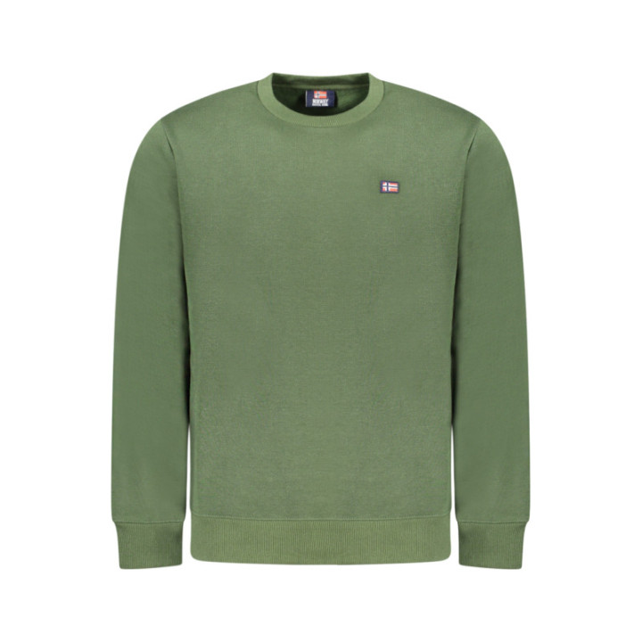 Sweat-shirt zippé pour homme Norvège 1963, vert