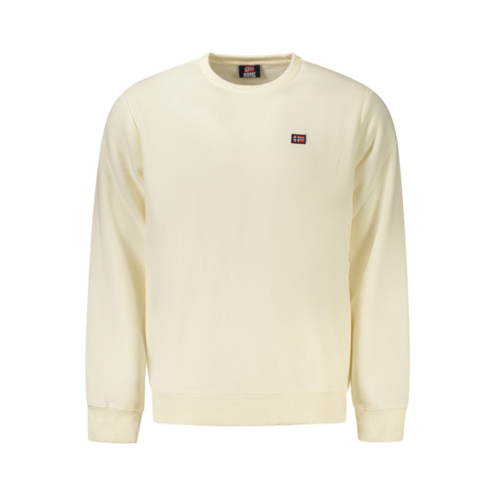 Sweat-shirt zippé blanc pour homme Norvège 1963
