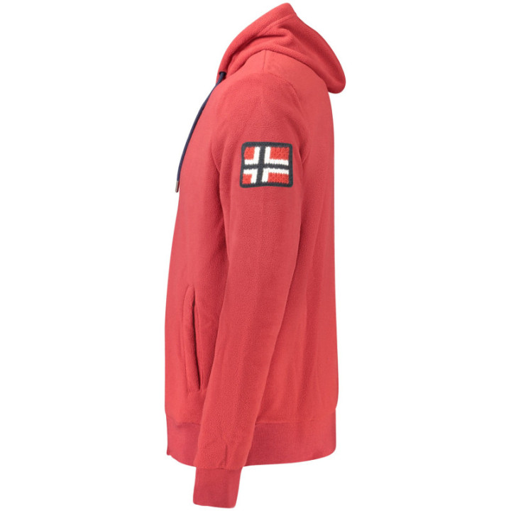 Sweat-shirt zippé rouge pour homme Norvège 1963