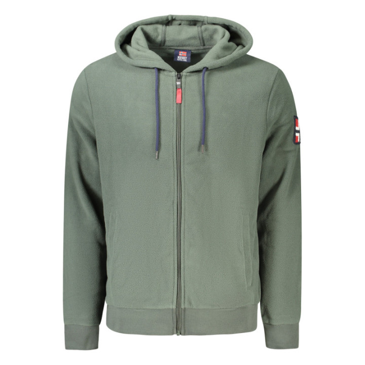 Sweat-shirt zippé vert pour homme Norvège 1963