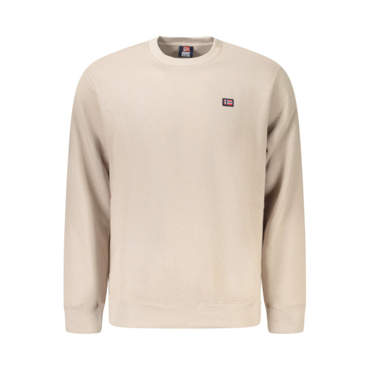 Sweat-shirt zippé beige pour homme, Norvège 1963