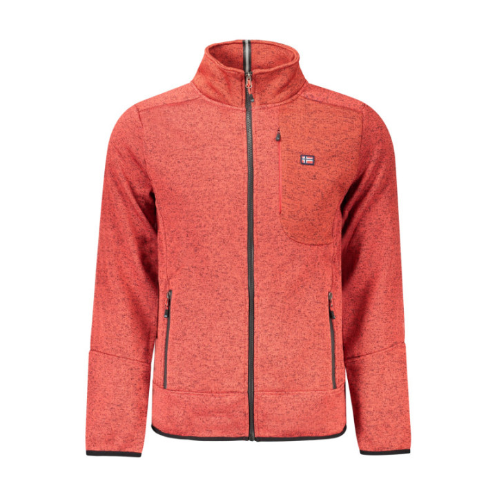 Sweat-shirt zippé rouge pour homme Norvège 1963