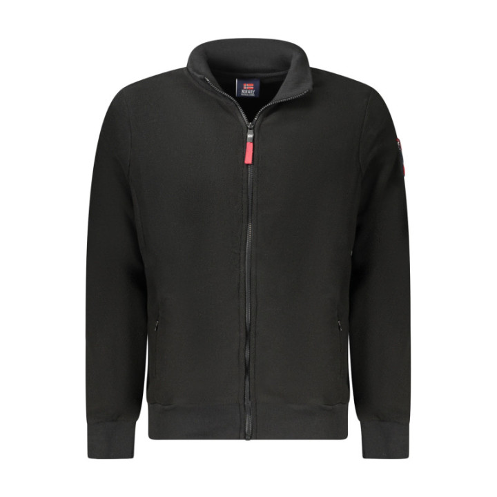 Sweat-shirt zippé noir pour homme Norvège 1963