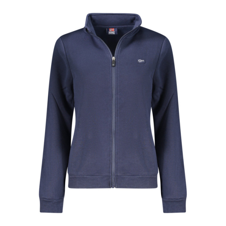 SWEAT-SHIRT FEMME BLEU À FERMETURE ÉCLAIR NORVÈGE 1963