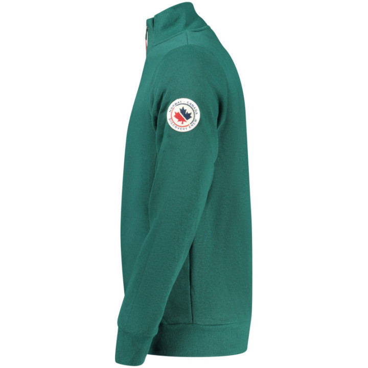 Sweat-shirt zippé vert pour homme Norvège 1963