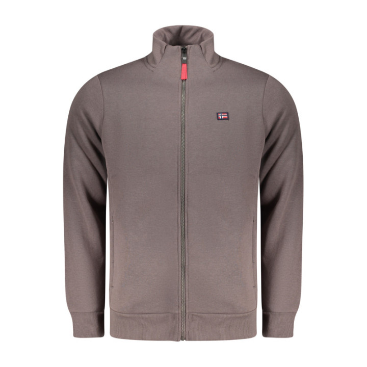 Sweat-shirt zippé marron pour homme Norvège 1963