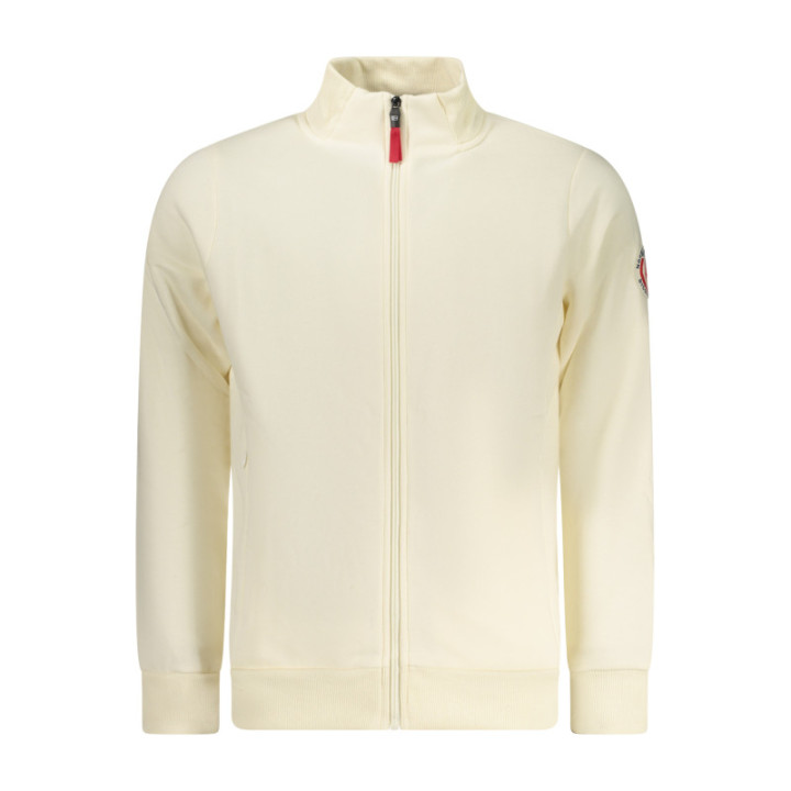 Sweat-shirt zippé blanc pour homme Norvège 1963