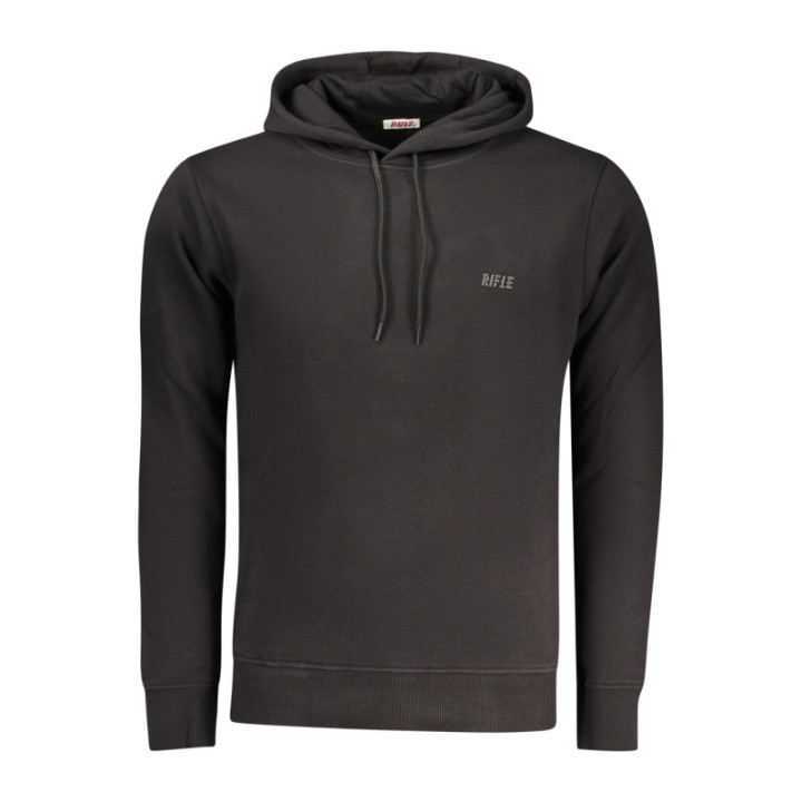 SWEAT-SHIRT NOIR À FERMETURE ÉCLAIR POUR HOMMES RIFLE