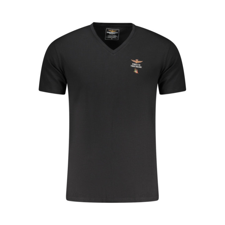 T-shirt noir pour homme AERONAUTICA MILITARE
