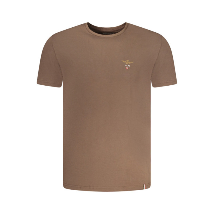 T-shirt marron pour homme AERONAUTICA MILITARE