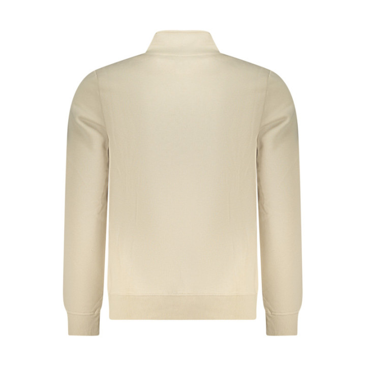 SWEAT-SHIRT BEIGE À FERMETURE ÉCLAIR POUR HOMME US GRAND