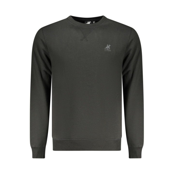 SWEAT-SHIRT NOIR À FERMETURE ÉCLAIR POUR HOMME US GRAND