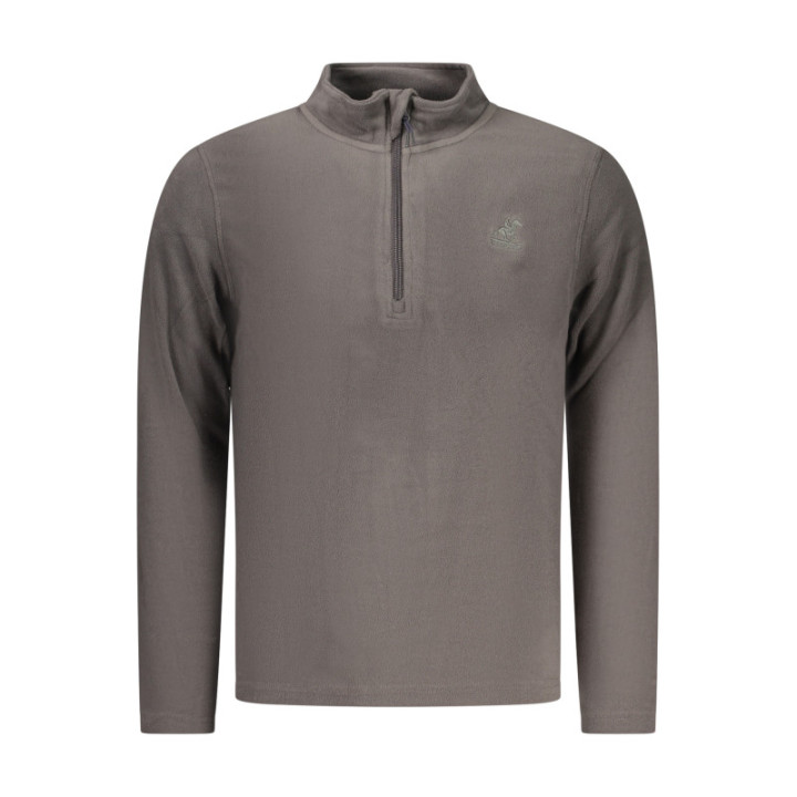 SWEAT-SHIRT GRIS À FERMETURE ÉCLAIR POUR HOMME US GRAND