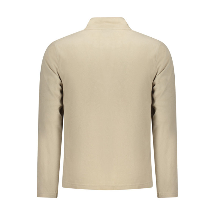 SWEAT-SHIRT BEIGE À FERMETURE ÉCLAIR POUR HOMME US GRAND