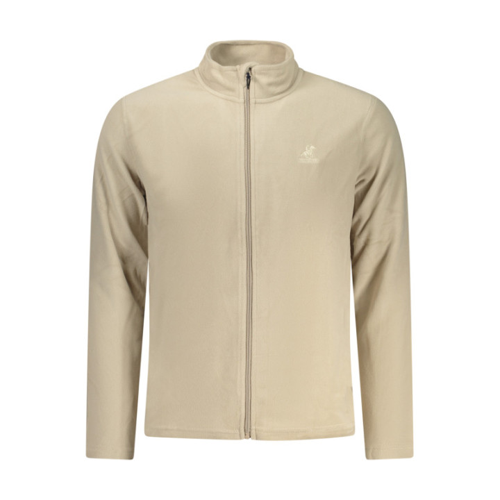 SWEAT-SHIRT BEIGE À FERMETURE ÉCLAIR POUR HOMME US GRAND