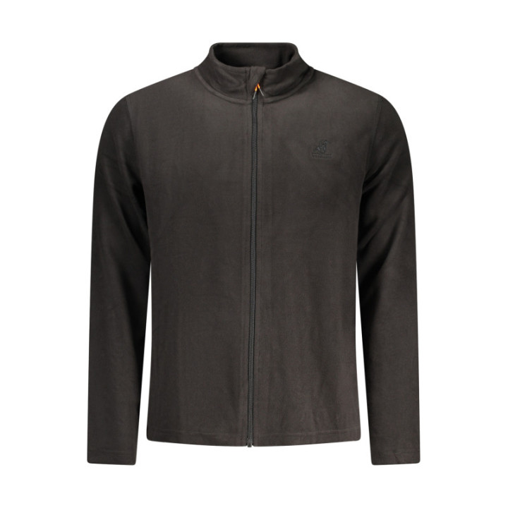 SWEAT-SHIRT NOIR À FERMETURE ÉCLAIR POUR HOMME US GRAND