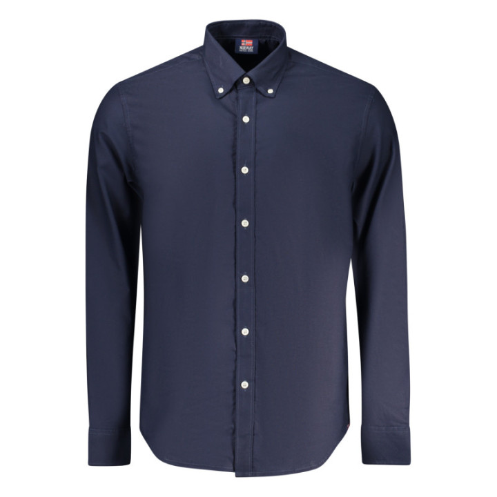 CHEMISE BLEUE À MANCHES LONGUES POUR HOMME, NORVÈGE 1963